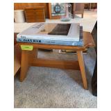 Small stool and two coffee table books