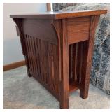 14D x 26L x 24H mission style end table