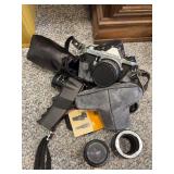 Pentax digital spotmeter, Pentax-M 50mm lense, Pentax ME Super camera