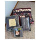 Queen size sheet set, comforter and blankets, size unknown (not correct packages)