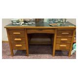 Oak desk 34D x 60L x 30H