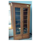 Oak cupboard This may have been a wardrobe but professionally converted to display cupboard 16D x 38L x 79H
