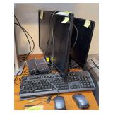 27” Acer monitor, 22” AOL monitor, keyboards, wireless mice, speakers Monitors power on