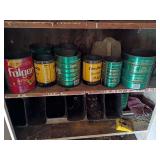 Misc cans of nuts, bolts, nails, etc...