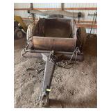 Pull type dirt scraper GW on wheel dust caps 4.5' wide x 7' long dirt body