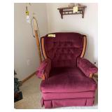 Pair of matching Best Chairs padded swivel rockers and a floor lamp that needs a new shade Chairs are comfy!!