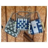 3 folding lawn chairs