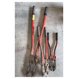 3 sets of bolt cutters