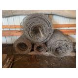 4 rolls of 26' and 30' used woven wire