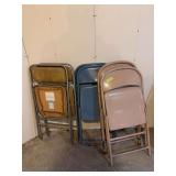 Three pair of folding chairs = six chairs total