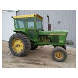 1970??? John Deere 4020 Diesel SN 264962R hr meter shows 7751, Cab, WF, 18.4 x 34 rears w/ clamp on duals, runs and drives See video