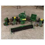 Six pieces John Deere green