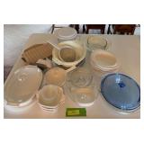 CorningWare, cassserole dishes, Pfaltzgraff bowls, etc