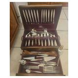 International Sterling Silverware Set in Wood Box - Check ALL Pictures to see weight