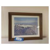 Framed Air Force plane picture 16x13