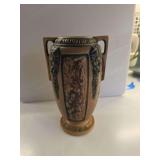 Roseville Pottery Florentine vase in the brown colorway, typically produced around 1924