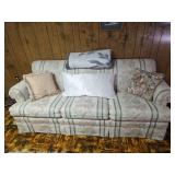 Couch 84' with pillows and throw