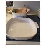 Corning ware with potholders