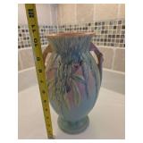 Roseville Pottery vase in the 'Moss' pattern, typically produced around 1936