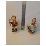 Vintage Goebel Hummel porcelain figurine titled 'Visiting an Invalid,' model number 382.   Goebel Hummel figurine titled 'Sunflowers? My Love' (Hummel 902)