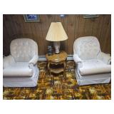 Two rockers (Note: they have cat hair on them) table lamp and owl