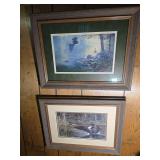 Framed Wildlife art both 19x15