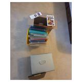 Metal file, plastic file folders, phone cases and cookbooks