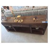 Console table with contents