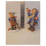 Vintage Goebel M.I. Hummel figurine titled 'Hear Ye, Hear Ye' (originally known as 'Night Watchman'), Model Number: 15/I. Goebel M.I. Hummel figurine titled 'Winter's Here' (HUM 2185)