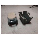 Yard work roller and sprinkler box