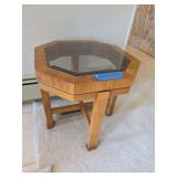 Octagonal accent table manufactured by Drexel.