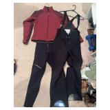 Hydro skin wetsuit, Marmot jacket, and white stag ski suit all size small