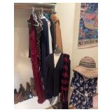 Assortment of ladies clothing, mostly dresses and jackets size small