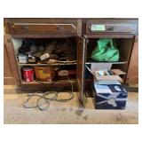 Cabinets full of plumbing and electrical products