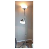 Approx 6’ tall double head floor lamp