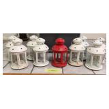 Nine candle lanterns