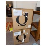Two Quorum gold light fixtures new in box