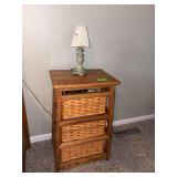 13D x 19L x 29H shelf w baskets, lamp too!