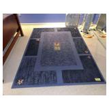 Blue area rug 76 x 90