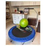 Body Fit trampoline, Fitness ball, rubber bands