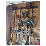 Long handle yard tools, tool holder