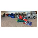 Weights, 7 1/2 lbs, 8 lbs, 12 lbs, ankle weights, rubber bands