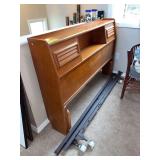 Full size headboard w metal bed frame