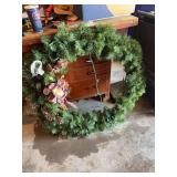 36” lighted Christmas wreath