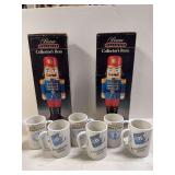 2 Jim Beam Nutcracker decanters and coffee mugs