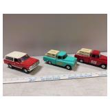 3 Die-cast vehicles