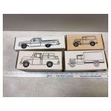 4 Jim Beam Die-cast vehicles