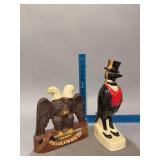 Old Crow and Eagle Decanters