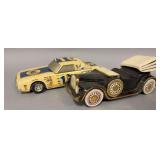 2 car decanters as shown