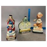 3 Jim Beam Decanters as shown